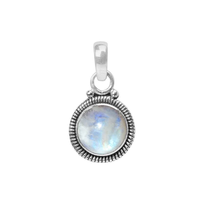 Miniatura 2 de Rainbow Moonstone 925 Sterling Silver Pendant Necklace For Women Girls Gift, Natural Gemstone Pendant Necklace, Solitaire Pendant, Handmae Pendant