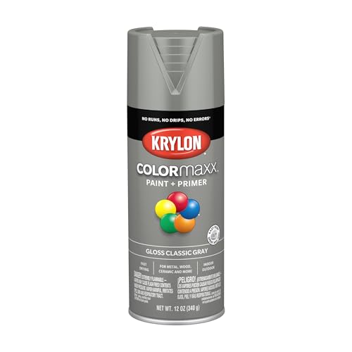 Reviews de Pintura Gris Oxford los mejores 5. 49 Krylon ColorMaxx Pintura Premium en Aerosol Gris Clásico