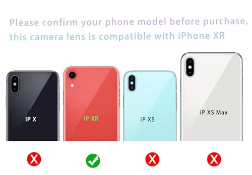 Image of 2 Packs Back Rear Camera Glass Lens Replacement for iPhone XR with Repair Tools Kit