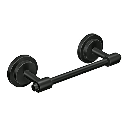 Moen DN0708BL Iso Collection Double Post Modern Pivoting Toilet Paper Holder, Matte Black by Moen - Used condition - CA$38.90