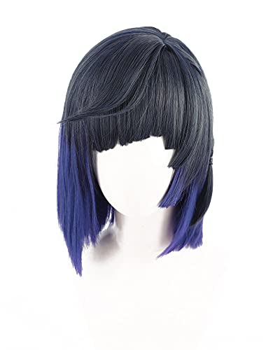 PWEINCY Blue Yelan Cosplay Genshin Wig for Women Halloween Costume Synthetic Wigs