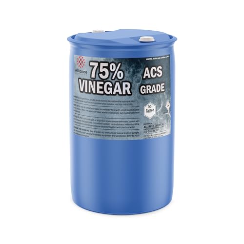 Alliance Chemical 75% Vinegar - 55 Gallon Drum - Powerful Cleaning and Disinfecting Agent for Industrial Use
