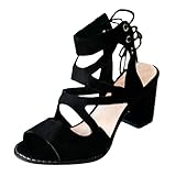 Genérico Zapatillas Casa Mujer no Chanclas Playa Mujer Sandalias de mujer Tacón Sandalias de de verano para mujeres y damas con tacones de bloque Sandalias Piscina Mujer Zapatos CóModos (Black, 42)