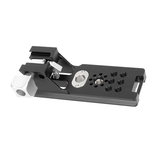 Placa de fijación rápida contra vibraciones en cámaras DSLR con teleobjetivo pesado