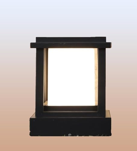 Image of SINOMAN Metal and Glass Unbreakable Light for Home Gate Waterproof | Outdoor Garden Light | Pillar Gate Lights (GL Stairs Med, Pack of 2)