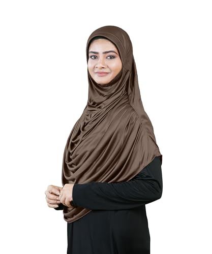 Image of Mehar Hijab Stretchable Frilled Hijab Scarf for Muslim Women | Soft Polyester Stylish Hijab for Women & Teenagers Faeezah Hijab