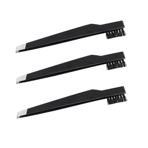 SAFIGLE Makeup Tool Set 3pcs Carbon Steel Eyebrow Tweezers Compact and Portable for Lady's Beauty Routine