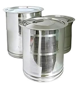 RR KITCHENWARES™ Rajlaxmi Stainless Steel Box, Kothi, pawali,Canister,Tanki - 15 kg, 20 kg, 25 kg, 3 Pieces 4
