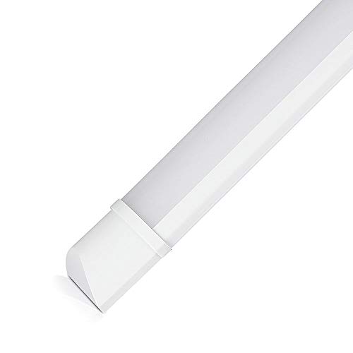 LED Batten Lights 4ft 120cm 6500K Daylight, IP20 LED Fluorescent Strip Light Fitting for Ceiling of Home & Office, Workshop & Garage Lighting