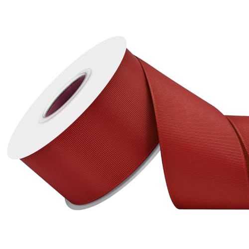 Ribreeze 2 inch Red Grosgrain Ribbon 25 Yards for Gift Wrapping Weddings DIY Floral Decor Sewing & More