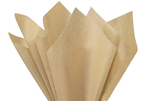 Desert Tan Tissue Paper 15" x 20" 100 Sheets Premium Tissue Paper A1 bakery supplies