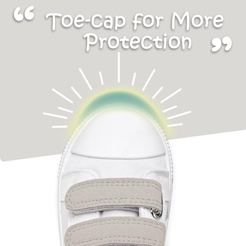 Image of K KomForme Toddler Shoes, Hook & Loop Canvas Sneakers for Boys and Girls | Slip-on, Lightweight, Comfortable