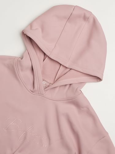 Image of TECHNOSPORT Women's Regular Fit Graphic Print Hooded Neck Full Sleeve Technowarm+ Sweatshirt for Casual & Regular Use