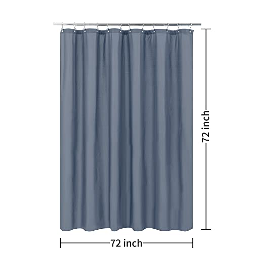 Image of ALYVIA SPRING Waterproof Fabric Shower Curtain or Liner Stone Blue, 72x72