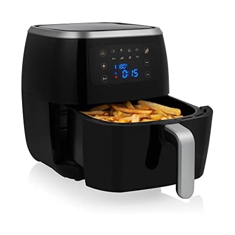 Freidora sin aceite Tristar FR-6997, 8 programas, capacidad 6 L, panel de control digital táctil, sin BPA, negro Cover