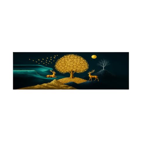 Image of Golden Sunset Printed AC Dust Cover for Indoor Split AC 1.5 Ton | Air Conditioning Dust Cover, Folding Designer, 97 x 31 x 21.5cm