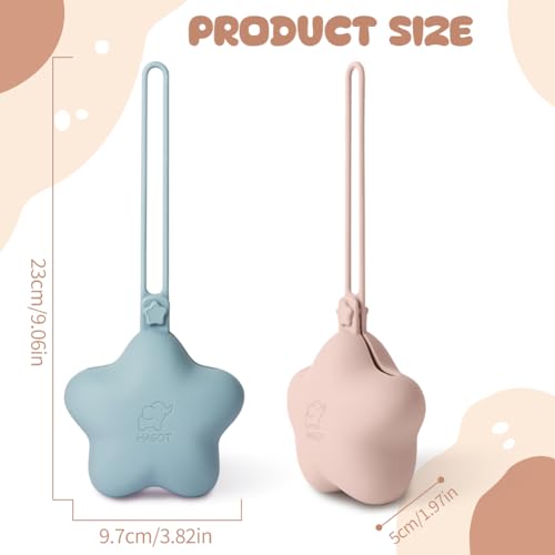 Miniatura 2 de Hagot Pack De 2 Guarda Chupetes Bebe, Estuche Para Guardar Chupete De Silicona, Guardachupetes Portachupetes Sin Bpa Rosa Azul Claro