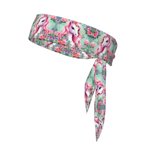 Zhriyan Pink Unicorn Sport Stirnband Schweißband