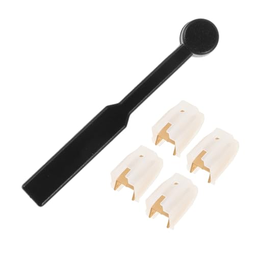 Agujas para tocadiscos de vinilo y fonógrafo con varilla de aluminio resistente y cepillo limpiador