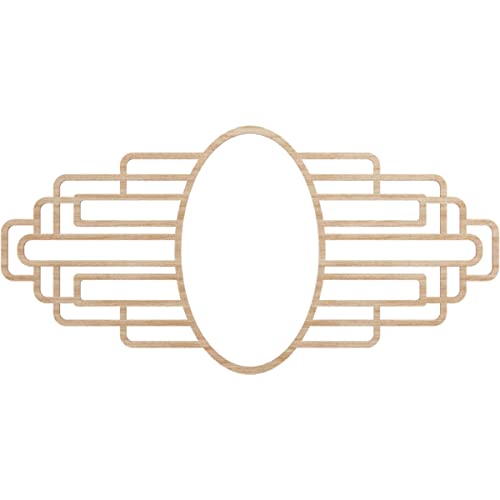 Ekena Millwork 36" W x 18" H x 9 7/8" IW x 17" IH x 3/8" T Elizabeth Wood Fretwork Pierced Ceiling Medallion, Alder