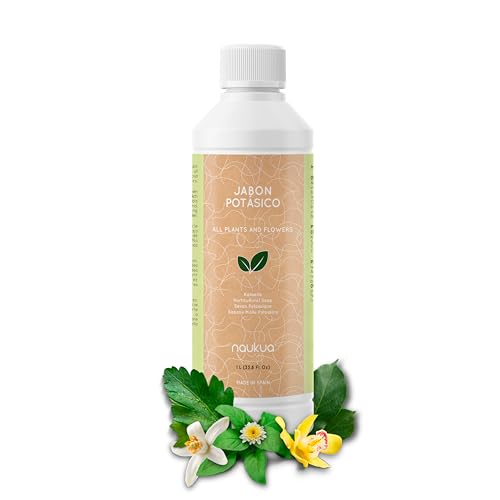 naukua 1L Jabón Potásico Concentrado Ecológico 100% Natural - Mejora y Activa Las defensas Naturales de Las Plantas de Interior y Exterior - Actúa de Manera rápida y eficaz