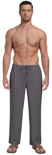 Sailwind Men's Casual Pants Elastic Waist Drawstring Beach Summer Pants Lightweight Trousers Yoga with Pockets4