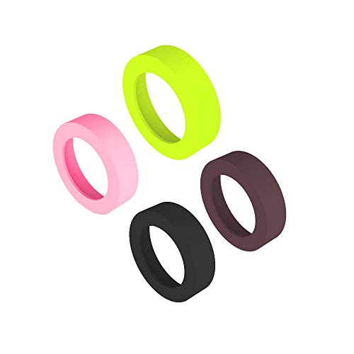 Gteller 4 PCS Eco-Friendly Non-Slip Silicone Coaster for 20 oz, 30 oz Tumbler (4color(BK+BN+PK+FGN) 70mm)