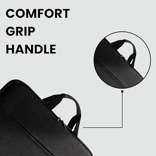 Image of Futopia Premium Laptop Sleeve Bag 15.6 Inch with Handle | Front Zipper Pocket, Water Resistant Case & Shockproof Cover Compatible for Laptops & Notebook for Office, College & Travel (Black)