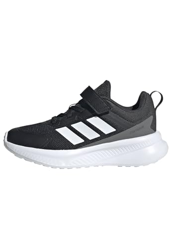 adidas Tênis infantil unissex Fortarun 4.0, Preto/Branco/Carbono, 15