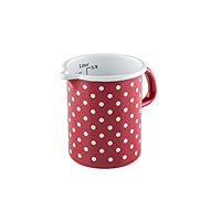 Riess, 0338-033, keukenmaat 1 l, klassiek wit, diameter 10 cm, hoogte 14,8 cm, inhoud 1 liter, email, wit, inductie
