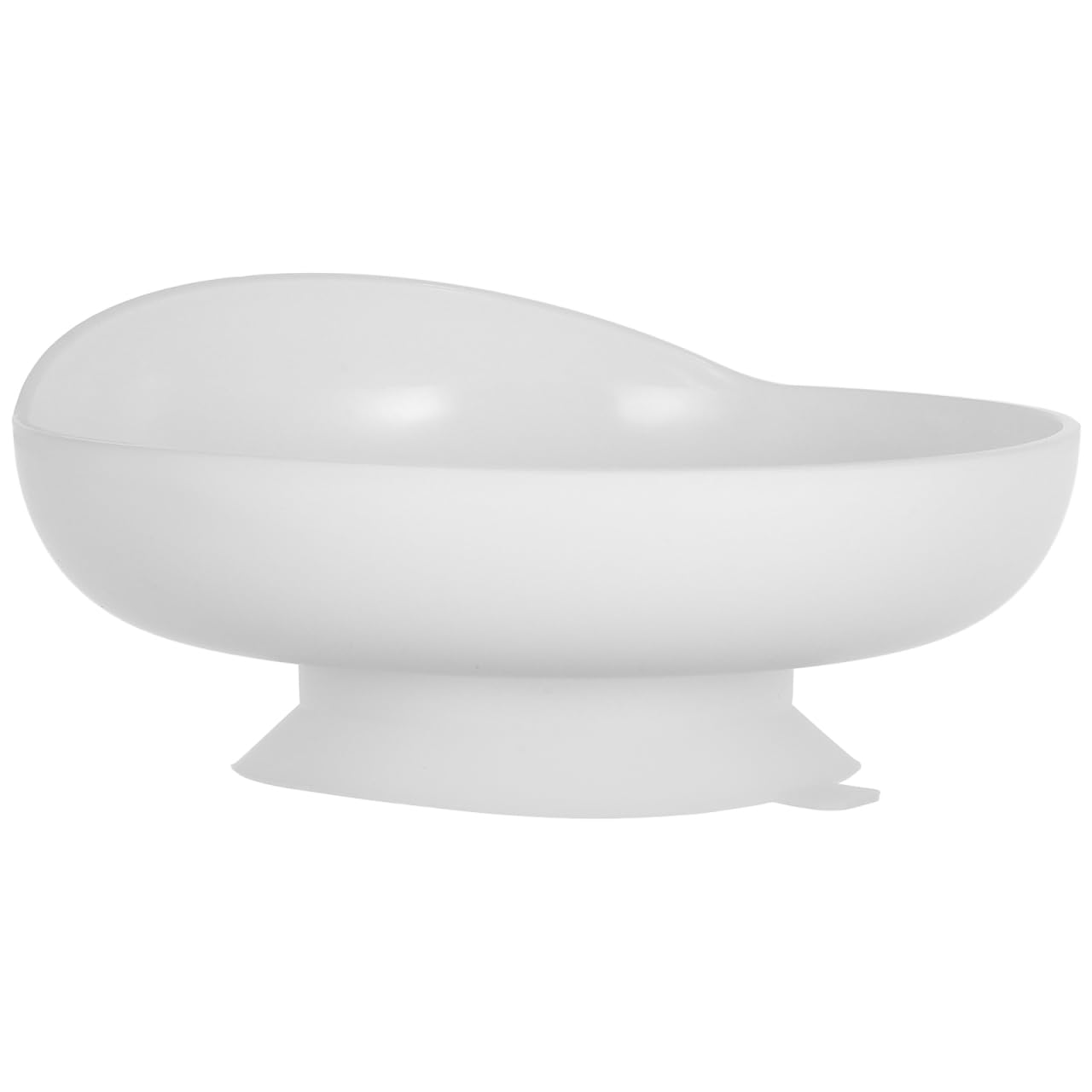 Tazón de Comida Autoalimentable Blanco de Silicona Pp Antisalpicaduras | Vajilla para Mayores y Pacientes con Discapacidad, Construcción Hermética, Apoyo Diario en Mesa