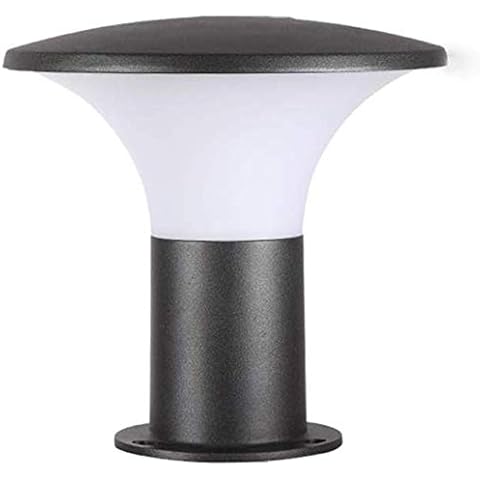Retro Außen Sockelleuchte Vintage E27 anthrazit Säulelampe Aluminium und Acryl Rasen Terrasse Cover