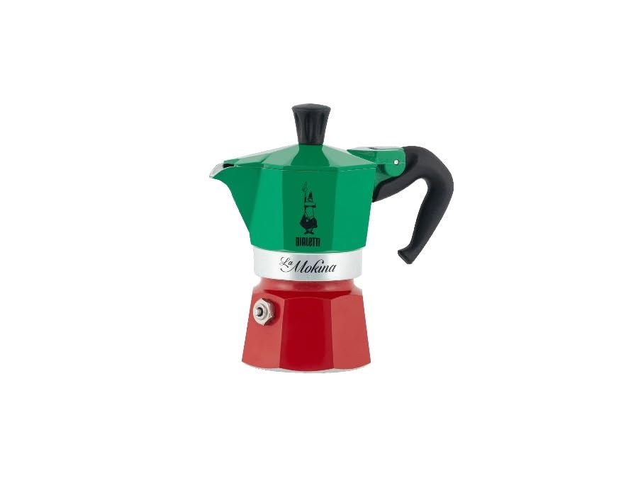 Amazon.com: Bialetti 0005650 La Mokina Tricolore Coffee Maker 1/2