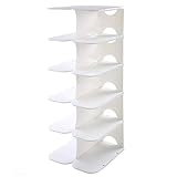 ★ ALTA CALIDAD: Este estante para zapatos premium de 6 pisos presenta un material resistente de PP en cada capa para hasta 6 pares de zapatos. Este estante abierto para zapatos y estante de almacenamiento ahorra espacio y se puede usar para almacenar y organizar zapatos. Y la forma ideal para otros artículos.