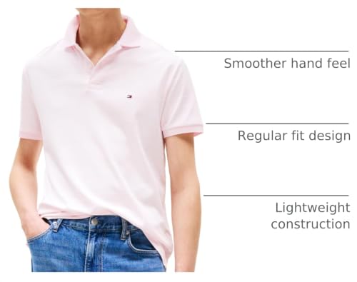 Image of Tommy Hilfiger Mens Short Sleeve Casual Polo Shirts in Regular Fit with Liquid Cotton