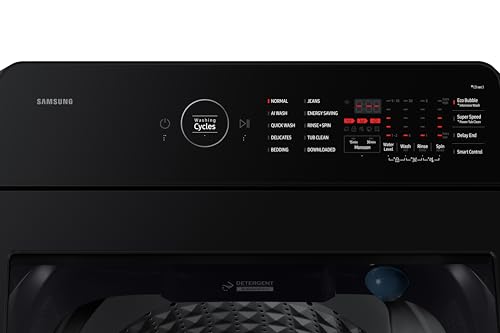 Image of Samsung, 10kg, 5 Star, AI Wash, Eco Bubble, AI Energy Mode, AI VRT+, Quick Wash, Super Speed, Smart Control, Digital Inverter, Fully-Automatic Top Load Washing Machine, WA80F10S2CTL, Deep Charcoal
