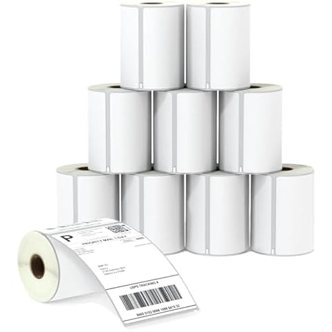 BETCKEY - Compatible DYMO 1744907 (4" x 6") Shipping Labels, Perforated, Compatible with DYMO Labelwriter 4XL Rollo & Zebra, NOT Fit 5XL [10 Rolls/2200 Labels] Cover