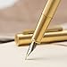 HONG DIAN 1861 Fountain Pen, Long Blade Nib, Raw Brass Design with Converter and Metal Pen Case Set
