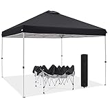 OUTDOOR WIND Instant Shelter Pop Up Canopy Tent with Wheeled Bag(10x10FT,Black)