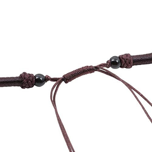 SUNYIK Natural Agate Slice Stone Pendant with Chain for Women, Healing Crystal Necklace for Men, Adjustable 17"-29" Strand4