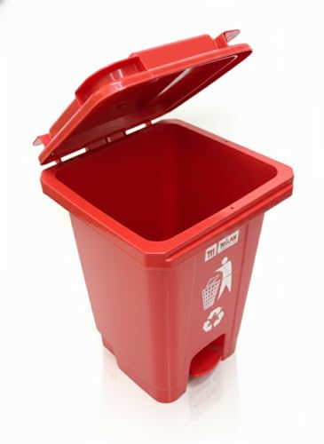 Image of Milan Plastic Garbage Waste Dustbin with Step-On Pedal 65 Ltr Assorted