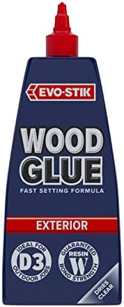 EVO-STIK Exterior Wood Glue - D3, Weatherproof, Extra Strong, Fast Setting, Suitable For All Wood Types, Dries Clear, 125ml