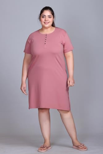 Image of In Love Women's Cotton Plus Size Nighty Chemise | Easy cotton chemise for nightwear and lounge comfort