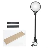 Aluminum Rearview Mirror with 80mm Acrylic Convex Mirror, Adjustable at Three Points for Round Handlebars (15–32mm Diameter), Lightweight 112g