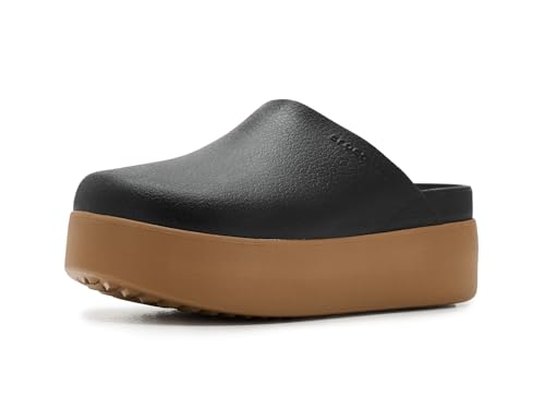 Crocs Women's Dylan Platform Clog, Mule Platform Shoes for Women, Black/Sepia, 10