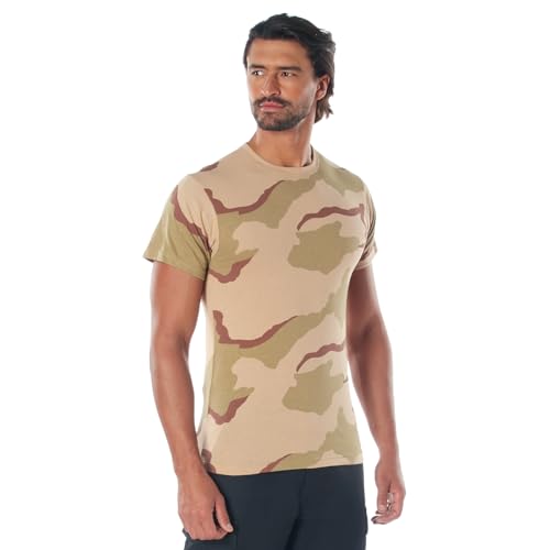 Image of Rothco Camo T-Shirt | Men's Short Sleeve Camouflage Crew Neck Base Layer Rugged Outdoor Hiking Workout Gym Tee Shirt