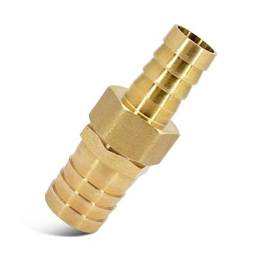 Schlauchverbinder 1 zoll auf 3/4 zoll - Schlauchanschluss für Reduzierstück, Reduzierung 1 zoll auf 3/4 zoll, Schlauchreduzierung, Anschlussstücke für Schlauchfitting aus Messing (25 mm - 19 mm)