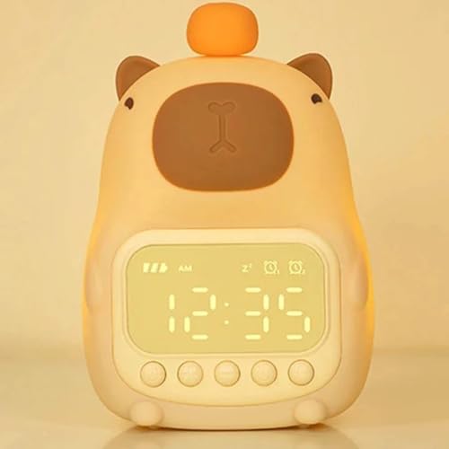 Image of One94Store Bear Shape Digital Alarm Clock with LED Display & Night Light | Snooze, Timer, Temperature | Kids Bedside Clock for Bedroom & Home Decor