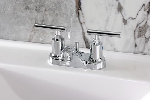 Robinet de salle de bain Kingston Brass FB5621CML central chromé avec bonde