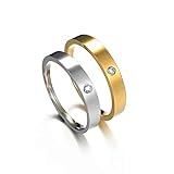 Formmuster: Geometrie LIXIUQING Gold Herren Ehering, Herrenschmuck 4mm Edelstahl Verlobungsring, Jubiläumsgeschenk